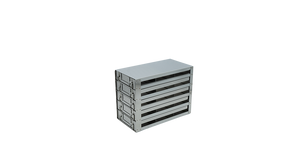 Crystal Industries - UFDS-25-35 - Upright Freezer Drawer Rack for 25-Place Slide Boxes, 3x5 Configuration
