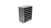 Crystal Industries - UFDS-25-38 - Upright Freezer Drawer Rack for 25-Place Slide Boxes, 3x8 Configuration