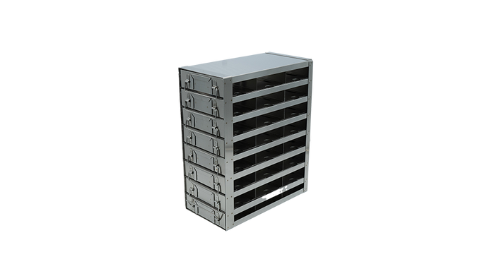 Crystal Industries - UFDS-25-38 - Upright Freezer Drawer Rack for 25-Place Slide Boxes, 3x8 Configuration