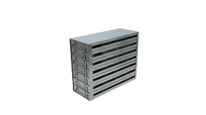 Crystal Industries - UFDS-25-47 - Upright Freezer Drawer Rack for 25-Place Slide Boxes, 4x7 Configuration