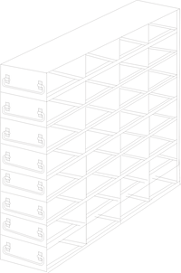 Crystal Industries - UFDS-25 - Upright Freezer Drawer Rack for 25-Place Slide Boxes