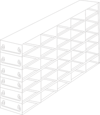 UFDS-25-56 - Drawer Rack for 25-Place Slide Boxes, 5x6 Configuration