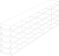 Crystal Industries - UFDS-25 - Upright Freezer Drawer Rack for 25-Place Slide Boxes