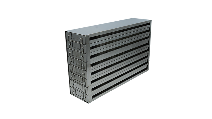 Crystal Industries - UFDS-25-68 - Upright Freezer Drawer Rack for 25-Place Slide Boxes, 6x8 Configuration
