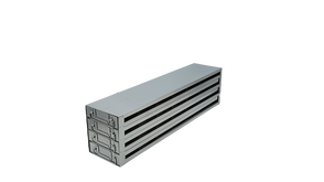 Crystal Industries - UFDS-25-74 - Upright Freezer Drawer Rack for 25-Place Slide Boxes, 7x4 Configuration