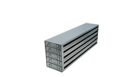 Crystal Industries - UFDS-25-75 - Upright Freezer Drawer Rack for 25-Place Slide Boxes, 7x5 Configuration
