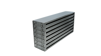 Crystal Industries - UFDS-25-77 - Upright Freezer Drawer Rack for 25-Place Slide Boxes, 7x7 Configuration