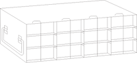 Crystal Industries - UFH50 - Upright Freezer Rack for 50-Cell Hinged Top Plastic Boxes