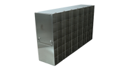 Crystal Industries - UFH50-76 - Upright Freezer Rack for 50-Cell Hinged Top Plastic Boxes, 7x6 Configuration