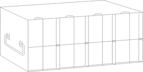 UFMP-419L - Rack for 96/384-Well Microtiter Plates, 116 Plates with Lids, 136 Plates without Lids