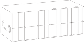 UFMP-611L - Rack for 96/384-Well Microtiter Plates, 96 Plates with Lids, 120 Plates without Lids