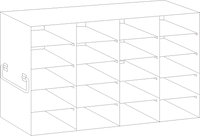 Crystal Industries - UFS-100 - Upright Freezer Rack for 100-Place Slide Boxes
