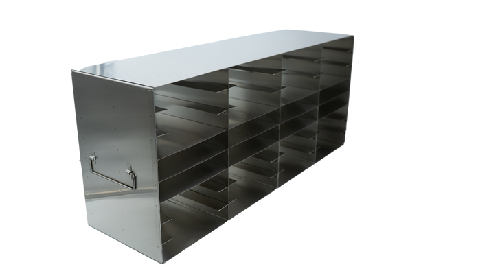 Crystal Industries - UFS-100-48 - Upright Freezer Rack for 100-Place Slide Boxes, 4x8 Configuration