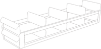 Crystal Industries - UFS-422 - Upright Sliding Tray Rack for 2" Boxes, 4x2 Configuration