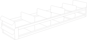 Crystal Industries - UFS-523 - Upright Sliding Tray Rack for 3" Boxes, 5x2 Configuration