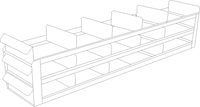 Crystal Industries - UFS-2 - Upright Sliding Tray Rack for 2" Boxes