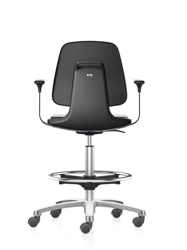 Bimos - 20025418-A - Labsit Chair Plus 9123E+, ESD Capable, Desk-to-Bench Height, with Foot Ring, with Arms